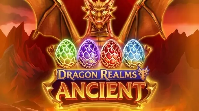 Dragon Realms Ancient Slot mit Drachen und Eiern auf Hitnspin Casino
