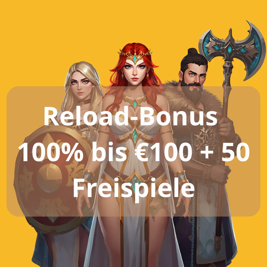 Reload-Bonus 100% bis 100€ + 50 Freispiele Hitnspin Casino